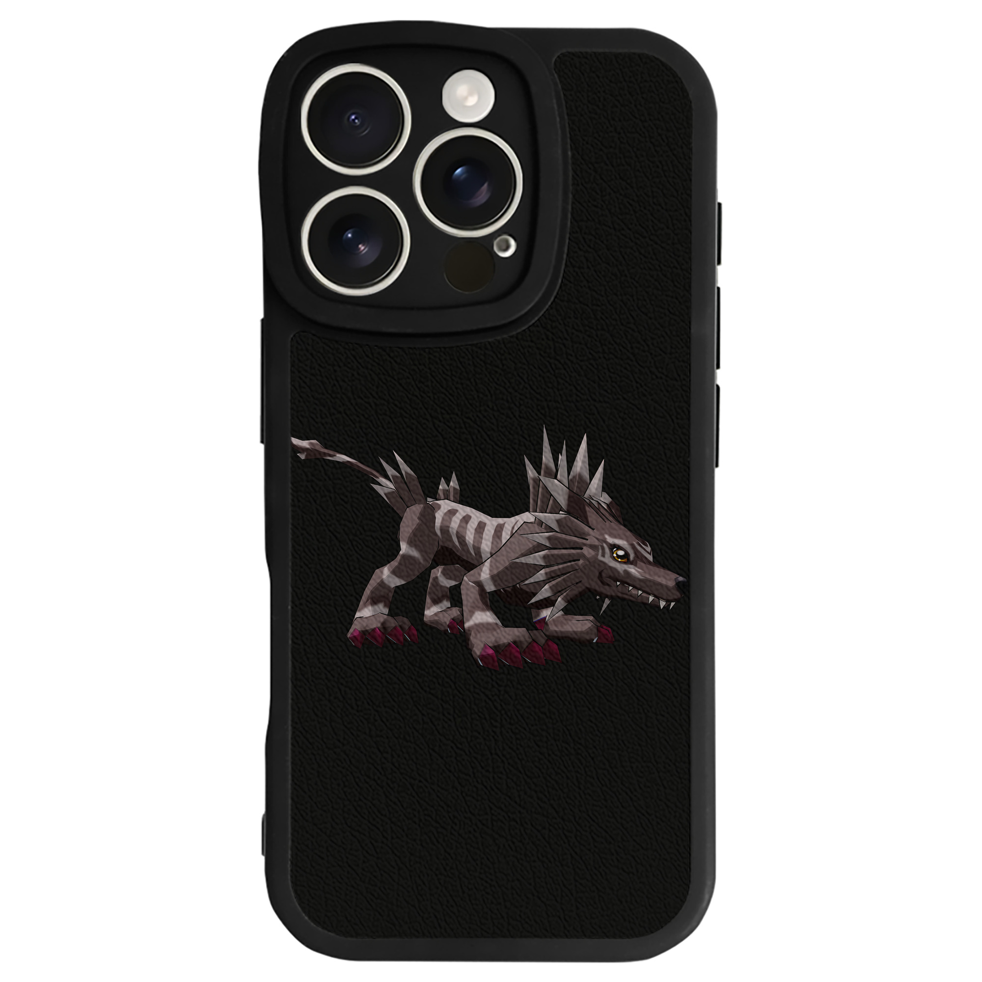（画像用） Digimon デジタルモンスター/デジモン 【iPhone 16シリーズ対応】シリコンスマホケース（レザー調） 材質：シリコン